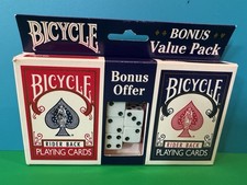 Bicycle Special Value Rider Back 2-Deck Set Playing Cards with Bonus 5 Dice Pack picture