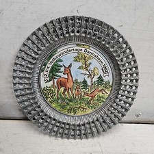 2 Int. Volkswandertage Darmsheim 1982 Vintage Collectible Metal Plate Decor picture