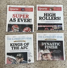 SUPER BOWL 2024 KANSAS CITY CHIEFS NEWSPAPER STAR KC 1/30/24 & 2/13/24 LVIII NEW picture