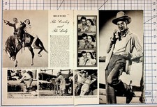 1938 The Cowboy and The Lady Movie Spread Magazine Page Gary Cooper Merle Oberon picture