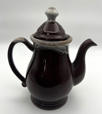 Vintage Brown Drip Glaze Teapot with Lid 8.5