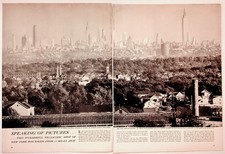 1941 LIFE Magazine Ad Spread New York City Skyline Colgate Dental Cream picture