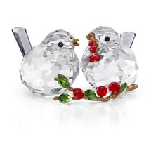 Swarovski Idyllia Bird Couple & Berries Crystal Figurine 5701371 Red picture