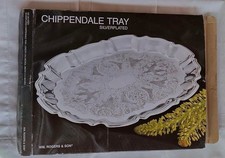 Chippendale Silverplated WM Rogers& Sons Oval Serving Platter  Size 14.5