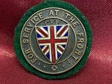 WW1 Canadian CEF For Service at the Front numbered pin badge w/fixing picture