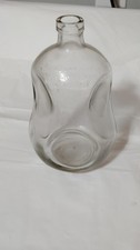 Clear Glass Liquor Bottle Embossed Markings Collectible picture