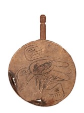 Tlingit Hand Drum Early 20th Century   2.375