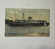 RED RIVER Steamboat Loaded With Cotton And Cotton Seed, Foot Of Tx St Shreveport picture