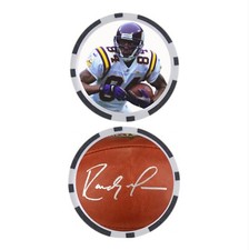 RANDY MOSS / MINNESOTA VIKINGS - POKER CHIP - GOLF BALL MARKER **SIGNED** picture