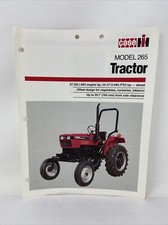 1980s JI Case International Tractor 265 Specification Spec Sheet Brochure picture