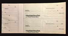 1920's Grand Rapids National Bank Check - Two checks with stubs attached picture