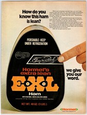 1975 HORMEL EXL HAM Vintage 1970's 8.25