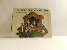Nativity crecbe hand painted ceramic picture