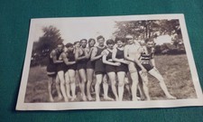 Vintage Lake Bathing Suits Ladies & Men 20's-30's Snapshot Group Friends Photo picture
