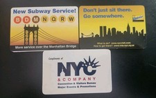 Lot of 3 different  MTA MetroCard NYC Subway Fold-Out Maps Mint Unused picture