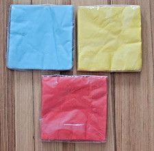 Vintage Hallmark Beverage Paper Napkins, Red Blue Yellow, 1960s-70s, Sealed picture
