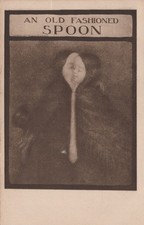 An Old Fashioned Spoon Comic Postcard 1909 Ullman Photogravure Novelty picture