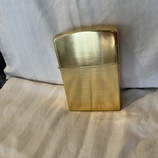 VINTAGE GIANT HUGE 6.5”x4.5” ZIPP STYLE LIGHTER OVERSIZED LARGE GOLD COLOR picture