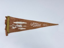 Gander Airport Newfoundland Canada Felt Pennant Vintage 1950's picture