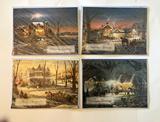 4 Vintage Terry Redlin Christmas Greeting Cards – Wild Wings Christmas Collectio picture