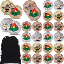 24 Pcs Funny Challenge Coins - Inspirational Desk Accessories for Team Gifts, Of picture