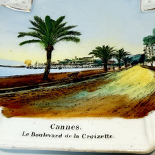 CANNES France - Boulevard Croisette Souvenir BEACH  Porcelain Dish Trinket picture