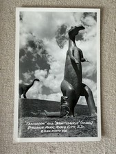 RPPC Trachodon Brontosaurus Dinosaur Park Rapid City South Dakota Rise Photo 426 picture