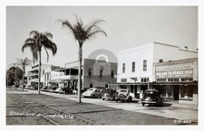Street Scene Store Fronts Umatilla Florida c1940s RPPC Photo Postcard COPY picture