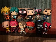 Funko Pop Mixed Lot 14 Vinyl Figures Spider-Man Star Wars Anime Miles Morales picture