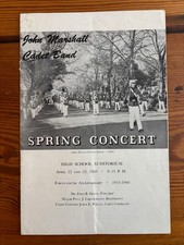 1960 John Marshall High School, Richmond, Va. Cadet Band Spring Concert Program picture