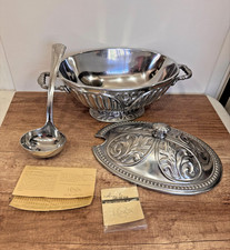 NEW Gorgeous Lenox Butler's Pantry 3 Qt Metal Soup Tureen + Ladle picture