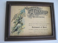 Perfect Attendance Award Framed No Glass 1927 picture