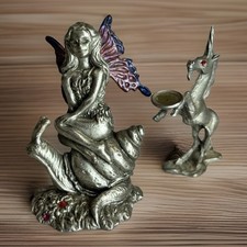 Vintage Spoontiques Pewter Pegasus 482 1995 and MWFP Fairy 2002 picture