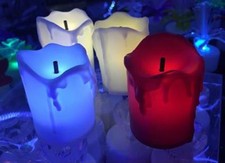 12 BATTERY OPERATED LIGHT UP IMITATION CANDLES DRIPPING WAX christmas candle picture