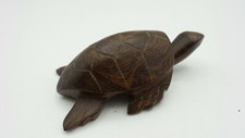 Wooden turtle brown. Hand carved picture