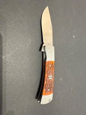 Finch Pocket Knife Crawdad 1934 154CM Jigged Bone MINT No Box never cut/carried picture
