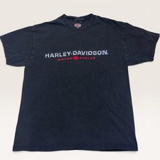 Vintage 1998 Harley Davidson Vreeland’s Dealer Tee L 3D Puff Flocked Flag picture