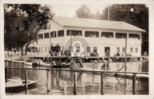 c1910's Lake Winola Pennsylvania PA Boats RPPC Photo Postcard COPY picture