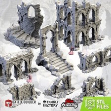 Txarli Factory Abandoned City Ruins Fantasy 40k Tabletop Terrain picture