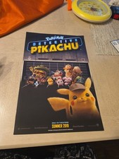 Pokemon Detective Pikachu Promo Poster Gamestop 11x17 Rare Nintendo 2019 Dbl Sid picture