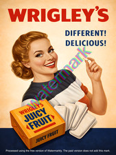 Wrigley s  Juicy Fruit Different Delicious Metal  Sign 9