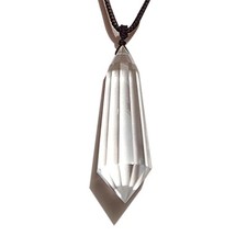 Clear Quartz Pendant Vogel Crystal 1.57-2.55 Inch Double Terminated Crystal P... picture
