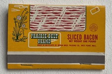 Vtg West Point Mississippi Prairie Belt Brand Bacon Full Unstruck Matchbook picture