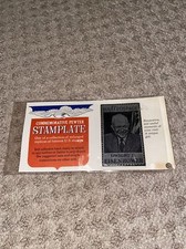 Commemorative Pewter Stamplate Dwight D. Eisenhower NIP picture