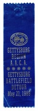 1989 Antique Automobile Club America AACA Ribbon Gettysburg Battlefield Detour picture