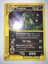 Tyranitar H28/H32 Aquapolis Holo Ultra Rare Pokemon TCG e-reader - Holo Swirl picture