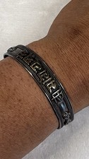 Vintage Tibetan Copper Brass Buddhist Prayer Mantra Cuff Bracelet Adjustable picture