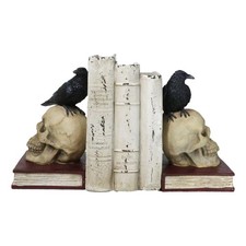 Ebros Edgar Allan Poe Harbinger Doom And Bad Omens Raven Crow Perching On Skull picture