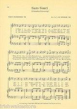 COLUMBIA UNIVERSITY Vintage Song Sheet c1927:  