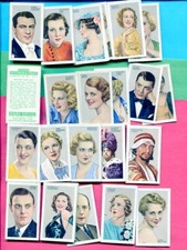 1935 GALLAHER LTD. CIGARETTES STARS OF SCREEN & STAGE 48 TOBACCO CARD SET picture